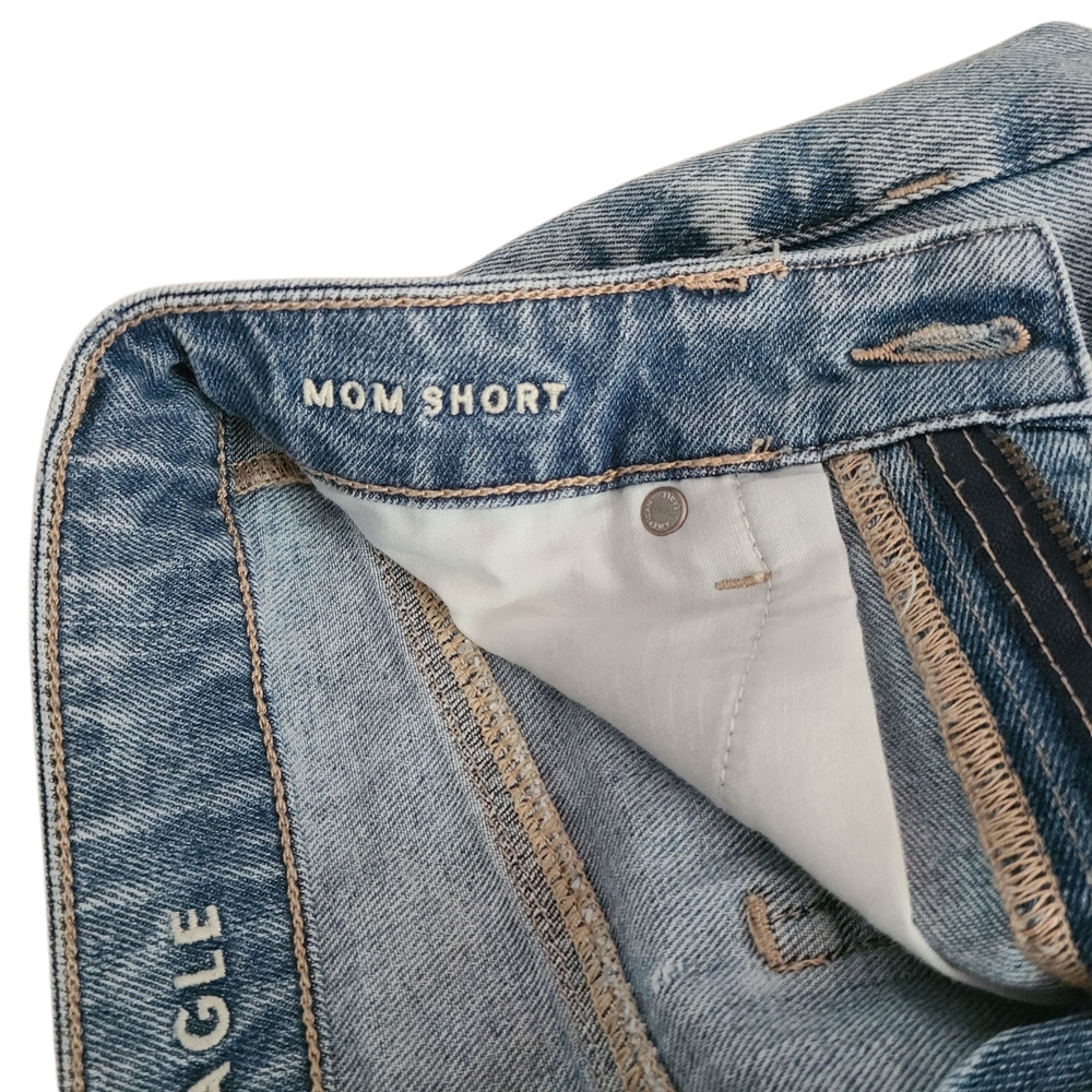 American Eagle Outfitters Blue High-Waisted Jean Shorts - Picture 5 of 5